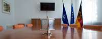 Empty conference room of the Defence Minister