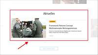 Der Slider "Aktuelles" ist rot umrandet