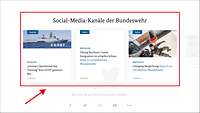 Der Slider "Social-Media-Kanäle" ist rot umrandet