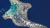 Insel Kiribati von oben