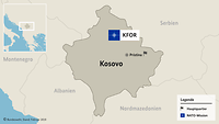 Karte zeigt den Kosovo