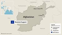 Karte zeigt Afghanistan