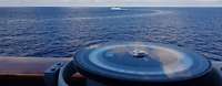 Close-up of a compass at the yard-arm of the combat support vessel „Bonn“