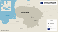 A map of Lithuania