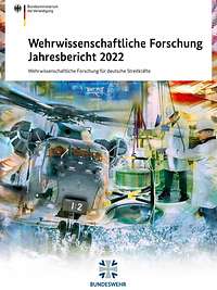 Das Deckblatt einer Broschüre, darauf zu erkennen ist eine Montage aus Bundeswehrgeräten.