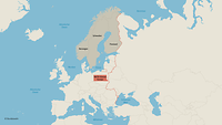 Eine Karte, die Europa zeigt. Darauf eingezeichnet ist der Grenzverlauf der NATO.